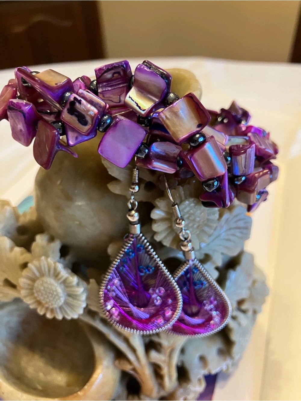 Handcrafted Bracelet and Earrings